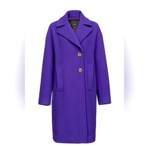 BRAND NEW! Current Season Never Worn PINKO Wool Cocoon Coat in Parachute Purple